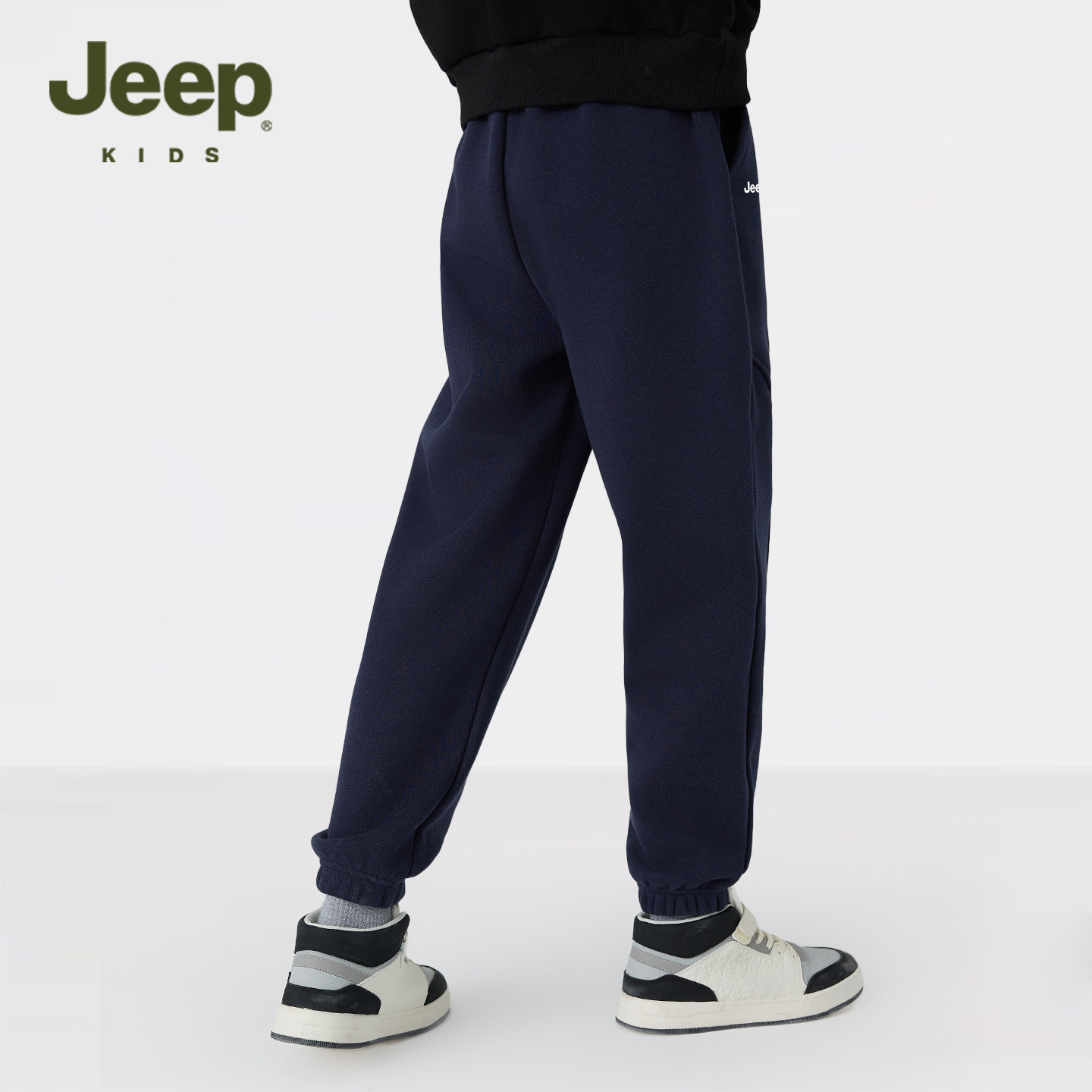 JEEP吉普童装男童加绒加厚运动卫裤秋冬新款儿童裤子百搭束脚长裤,淘宝优惠券,粉丝福利购,淘宝优惠卷