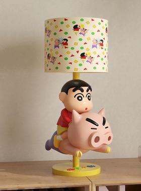 笔小新嘟嘟卫门房间卧室床头灯台灯装饰品生小新骑肥蜡日搬家左礼