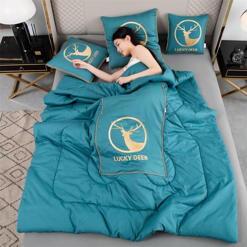 纯棉两用抱枕被子超大号可折叠汽车靠垫沙发办公室午休空调被机洗,淘宝优惠券,粉丝福利购,淘宝优惠卷