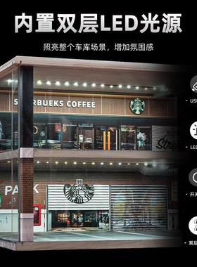 办公室卧室客厅现代装饰摆设微景观停车场模型高级感男生桌面摆件