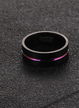 霸气大码戒指男大号胖子超大哑光双色加肥加大胖人手粗食指指环潮