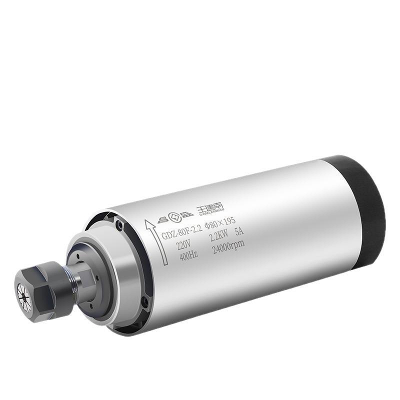 昌盛雕刻机主轴电机1.5KW圆形风冷主轴80mm风冷电主轴ER11/ER16 - 图3