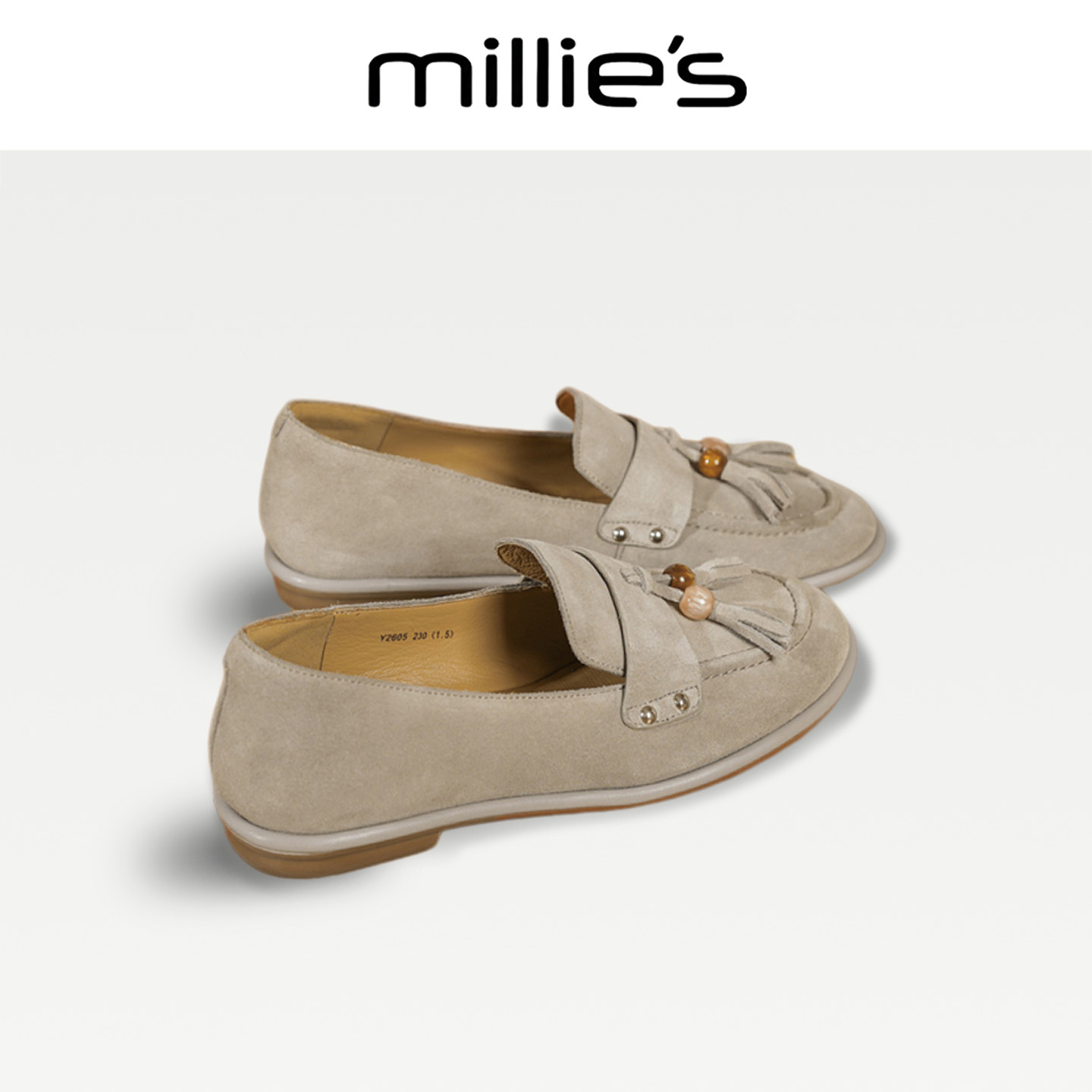 MILLIE'S/妙丽2025新款法式复古纯色芭蕾鞋玛丽珍鞋平底单鞋女C,淘宝优惠券,粉丝福利购,淘宝优惠卷