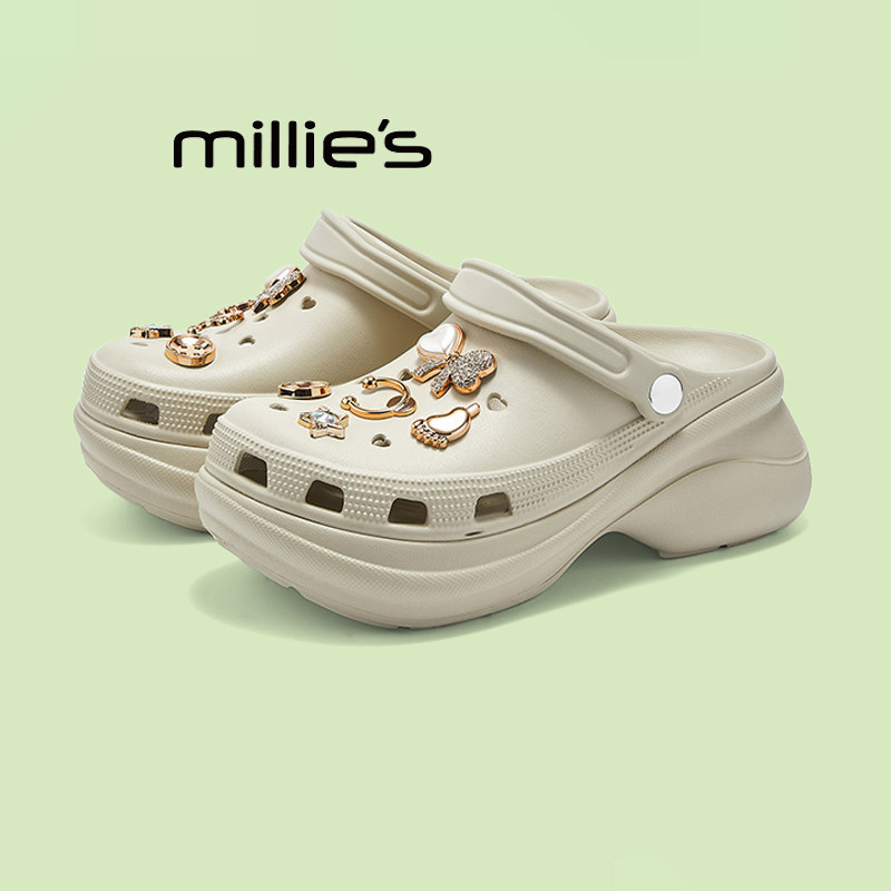 妙丽官方旗舰店厚底洞洞鞋女2025夏两穿凉鞋外穿EVA踩屎感包头拖,淘宝优惠券,粉丝福利购,淘宝优惠卷