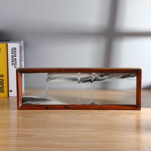 创意轻奢立体流沙画摆件客厅玄关家居装饰公室桌面解压玻璃沙漏,淘宝优惠券,粉丝福利购,淘宝优惠卷