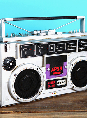 复古风扇老式收音机放映机摄影机缝纫机电视机打字机模型道具摆件