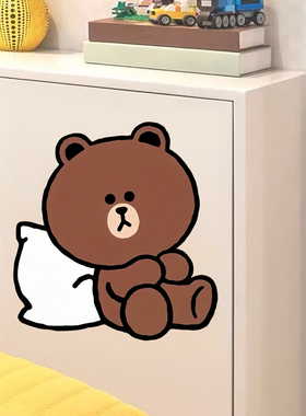 可爱小熊卡通行李箱贴纸防水拉杆箱装饰贴儿童旅行箱贴画自粘遮瑕