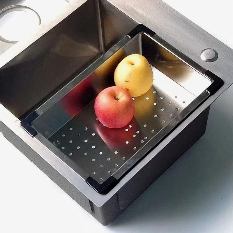 加厚不锈钢沥水篮洗菜盆单槽沥水盆不锈钢双槽过滤沥碗碟果置物架,淘宝优惠券,粉丝福利购,淘宝优惠卷