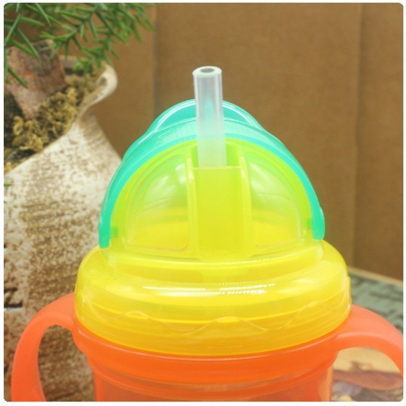 双层隔热保温水杯宝宝喝水杯带手柄儿童学饮杯婴儿吸管杯训练水杯,淘宝优惠券,粉丝福利购,淘宝优惠卷