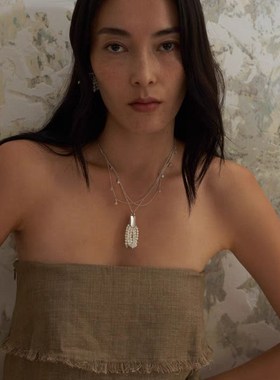 天然贝母流苏多层项链女新中式轻奢小众设计高级感叠戴气质锁骨链