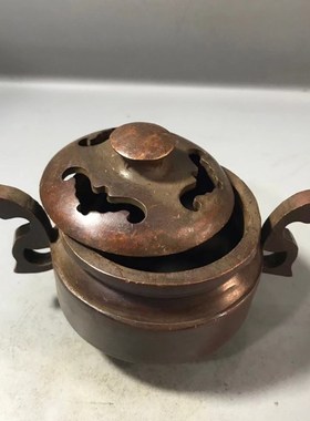 仿古铜香炉摆件做工好看美观大方适合办公室客厅书房摆件