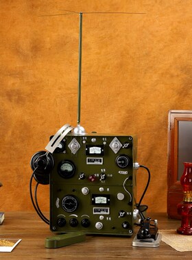 创意模型电台发报机摆件复古怀旧电报机橱窗摄影道具老物件装饰品