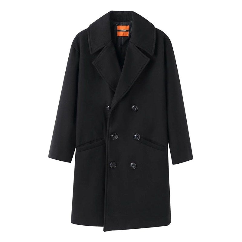 秋冬季新b爆款中长款毛呢大衣男士韩版呢子风衣过膝外套F4308/P10 - 图3