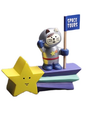 遇见丨登月啦系列创意可爱桌面车载摆件手工手绘有趣礼品中控台