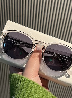 小框圆形墨镜女凹造型潮流百搭复古港风网红街拍走秀太阳眼镜