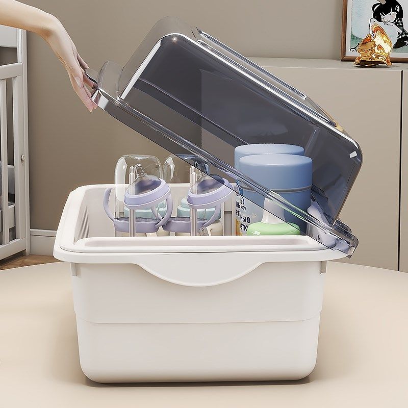 奶瓶收纳箱防尘带盖婴儿用品沥水架宝宝餐具收纳盒新生儿辅食工具,淘宝优惠券,粉丝福利购,淘宝优惠卷