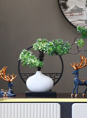 新中式复古禅意家居饰品客厅桌面摆件玄关酒柜电视柜软装工艺摆设