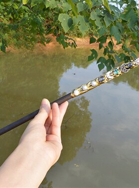 紫水晶柱双头水晶方糖权杖紫水晶元素仙女棒道具天使翅膀配件礼物