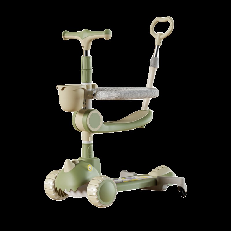 新款儿童滑板车1-3-6岁8宝宝男女小孩可坐三合一遛娃溜溜车 - 图3