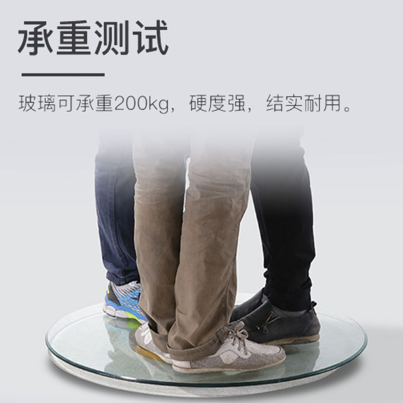 钢化玻璃转盘家用餐桌玻璃转盘酒店大圆桌旋转圆台面底座圆盘防爆 - 图2