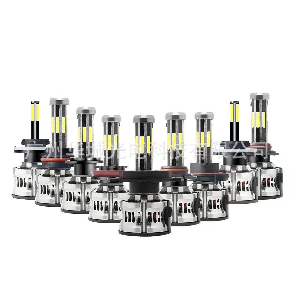 汽车八面汽车led大灯8面发光LED汽车前大灯H4H7H11改装车灯泡 - 图3