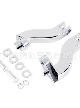 适用哈雷滑翔街道滑翔公路滑翔改装电镀乘客脚踏支架93-16年