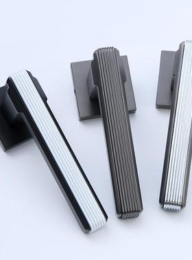 现代简约机械门锁室内静音锁卧室房门把手分体锁锌合金执手锁