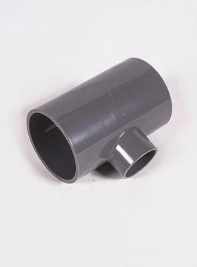 PVC水管异径三通给水管配件灰色接头化工加厚变径三通现货