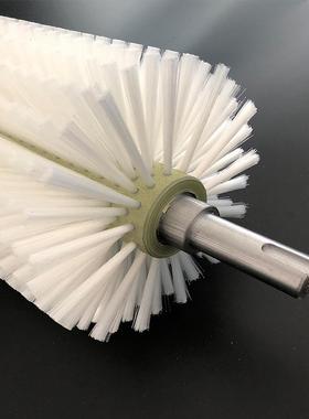 白色刷辊抛光打磨辊机械除锈磨料丝杜帮丝耐磨毛刷辊。