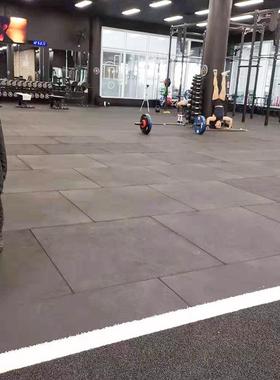 普通纯色安全地垫橡胶地砖健身房橡胶地板橡胶地垫塑胶地砖