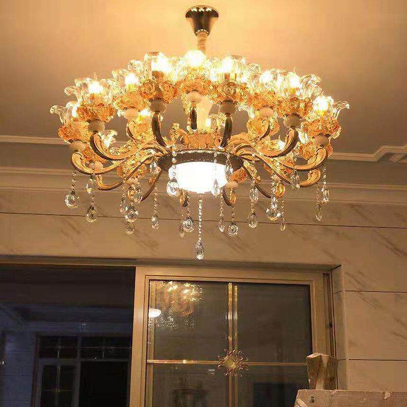 dpp欧式水晶吊灯客厅餐厅卧室别墅大厅吊灯大气家用2022新款灯具 - 图0