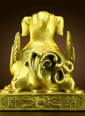 铜貔貅摆件纯铜皮休招财皮丘家居客厅店铺装饰品坐貔貅开业送礼品