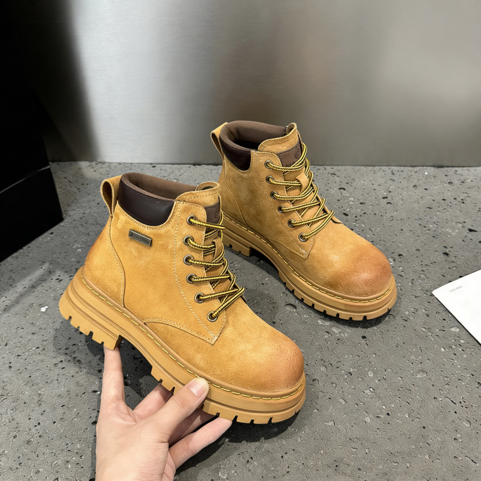 书外大黄靴马丁靴2025秋冬新款男女鞋同款增高保暖工装官方旗舰店,淘宝优惠券,粉丝福利购,淘宝优惠卷