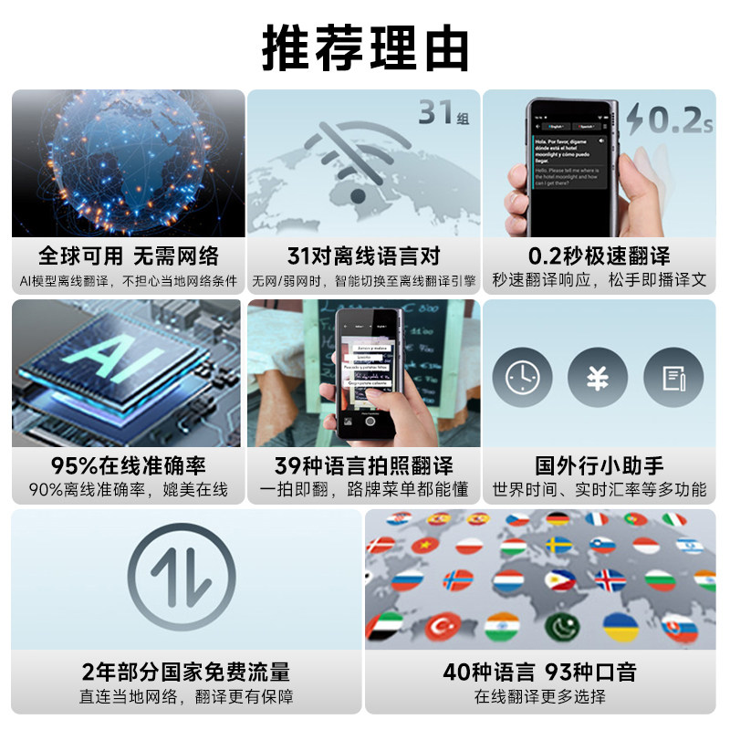 时空壶AI离线翻译机新T1英语多国语言智能翻译机2025新款精准离线翻译外文文献拍照翻译出国旅游必备翻译神器,淘宝优惠券,粉丝福利购,淘宝优惠卷