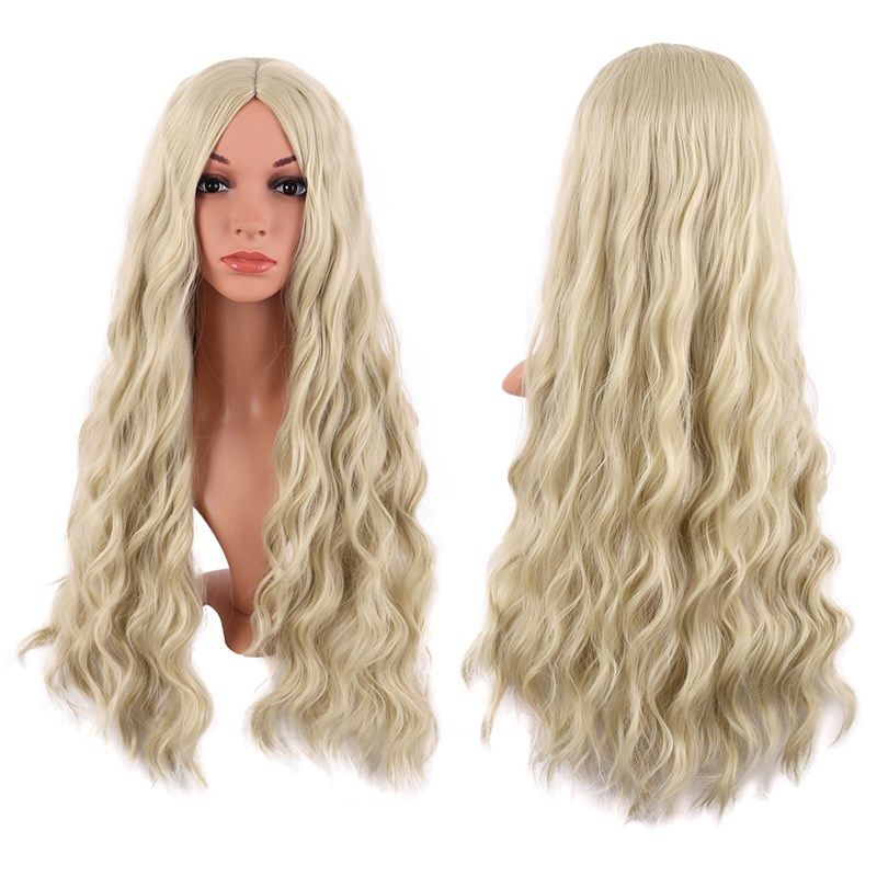 潼漫 cos假发女长发动漫高温丝蓬松Lolita长卷发奶金色中分全头套,淘宝优惠券,粉丝福利购,淘宝优惠卷