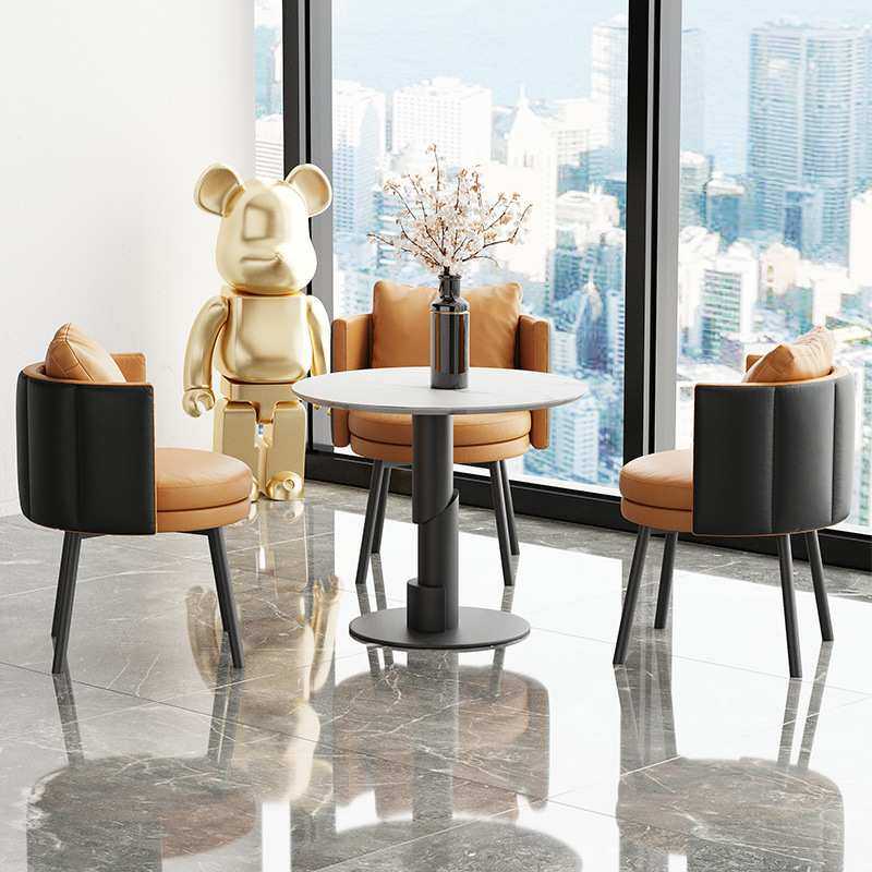 商用可旋转洽谈椅轻奢现代会客休闲接待桌椅组合酒店展厅一桌四椅,淘宝优惠券,粉丝福利购,淘宝优惠卷