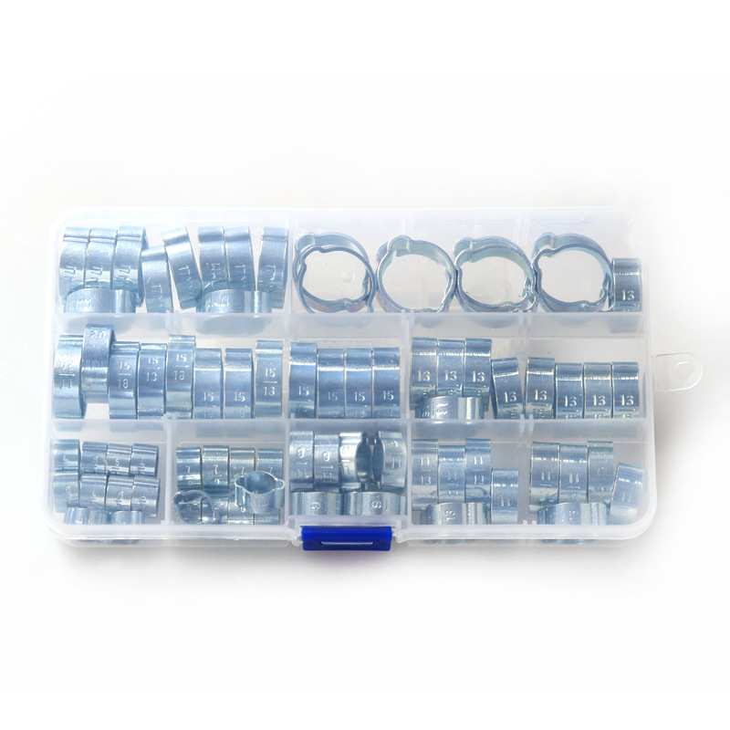 一件代发80PCS盒装 镀锌双耳箍圈8个规格各10个套装 抱箍卡箍组合 - 图3