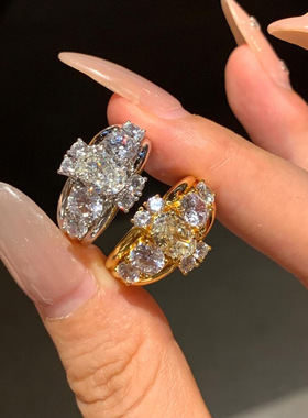 vintage老钱风法式重工戒指