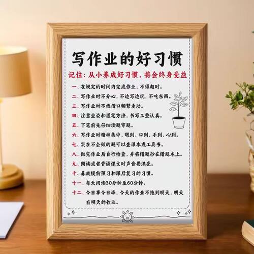不努力学习的13个后果相框摆台学习激励学生自律桌面摆件装饰礼物 - 图3