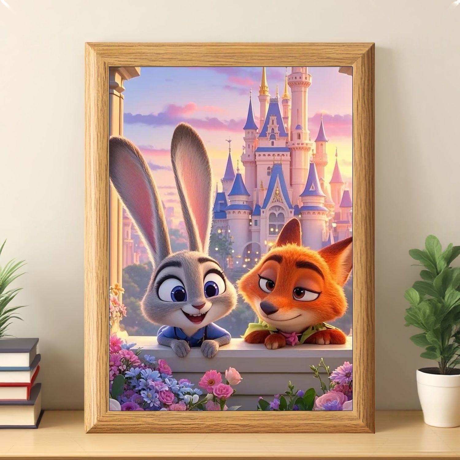 疯狂动物城朱迪尼克周边动漫二次元相框木质相框摆台送朋友,淘宝优惠券,粉丝福利购,淘宝优惠卷