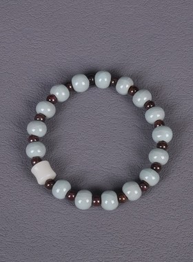 藏瓷阁新中式青瓷手串情侣小珠子盘F玩绕指柔女学生手持小珠文玩