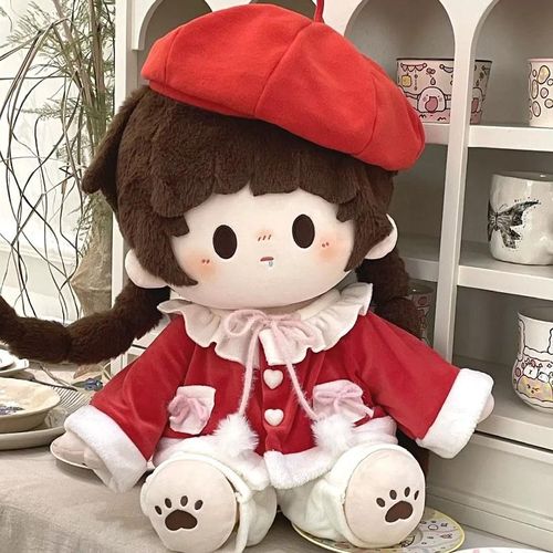 雪绒绒娃衣40cm棉花娃娃衣服坐姿一番赏换N装毛绒玩偶冬季外套萌 - 图0