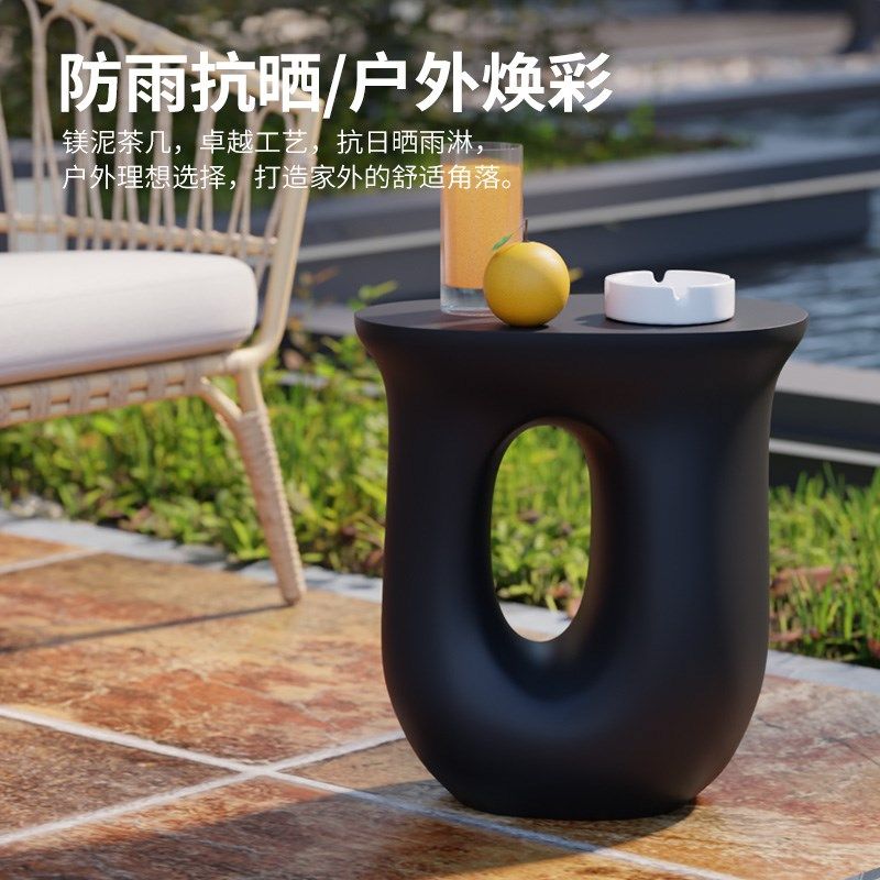 奶油风床头小边几镁泥小茶几创意卧室客厅小桌子沙发侘寂北欧户外,淘宝优惠券,粉丝福利购,淘宝优惠卷