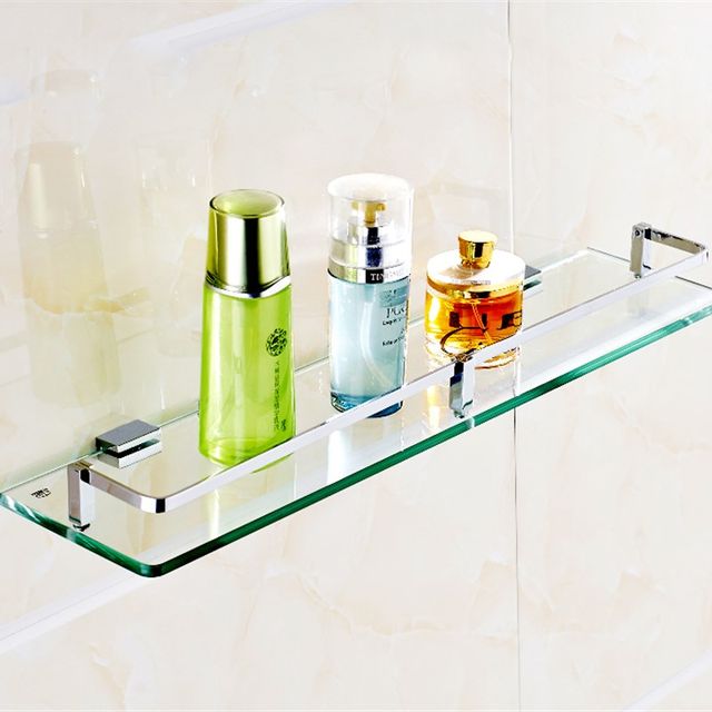 All copper bathroom storage rack wall-mounted bathroom toilet toilet toilet sink mirror bathroom glass storage rack