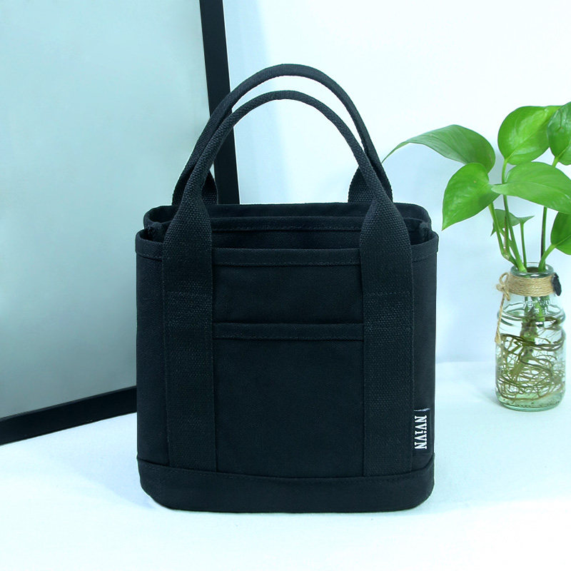 新款时尚白色上班手提小帆布包定制学生日韩O版手拎便当水桶布袋,淘宝优惠券,粉丝福利购,淘宝优惠卷