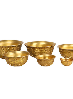 元宝纯铜聚宝盆摆件招财聚财铜盆客厅玄关办公室摆放店铺开业礼品