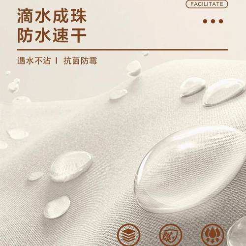 新款隐形浴帘简约整体可折叠防水防霉浴室淋浴遮挡干湿分离隔断帘 - 图1