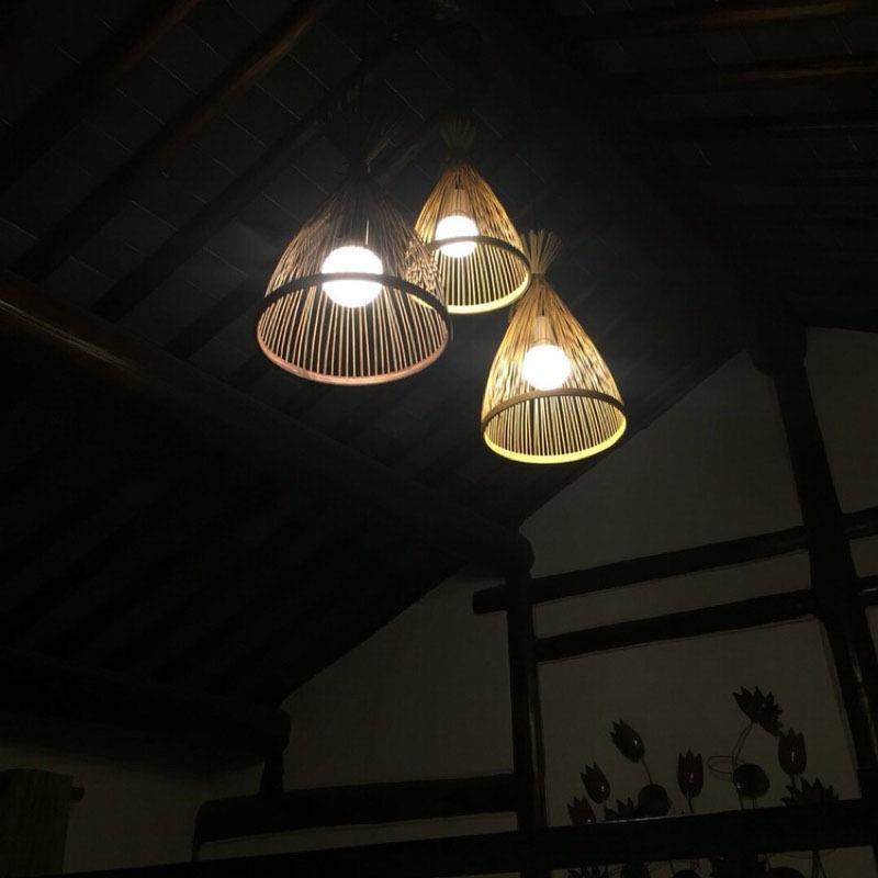 简约竹子餐厅灯竹编火锅店民宿茶室楼梯间吧台橱窗灯创意个性吊灯,淘宝优惠券,粉丝福利购,淘宝优惠卷