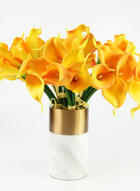 样板房衣帽间客厅卧室托盘组合摆件装饰花艺大理石金属轻奢摆设