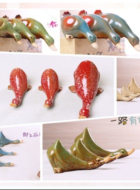 现代家居特色 陶瓷工艺品 小新客厅展厅园造景隔板鸭